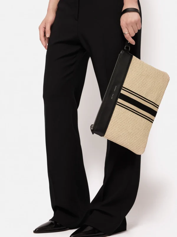 Jigsaw Athena Stripe Woven Pouch