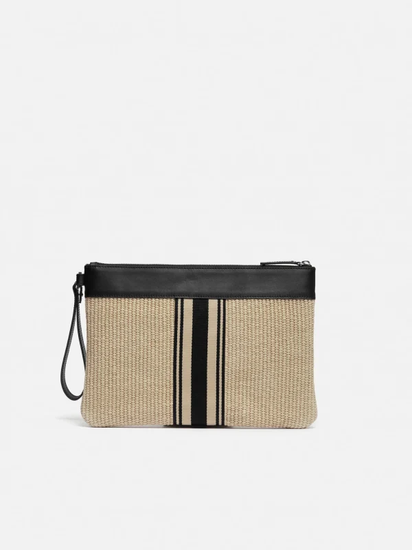 Jigsaw Athena Stripe Woven Pouch