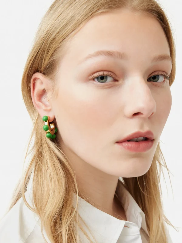 Jigsaw Ball Hoop Earrings