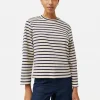 Jigsaw Cotton Stripe Sweatshirt