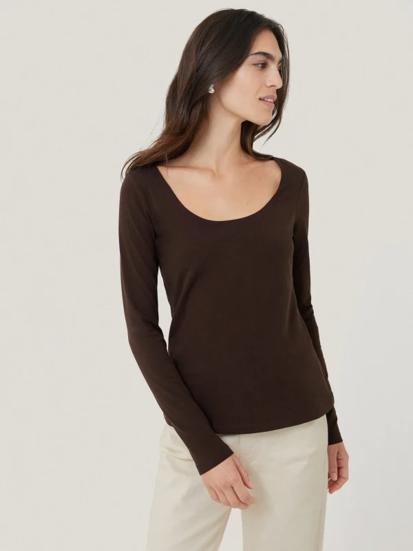 Jigsaw Double Front Ballet Neck Top