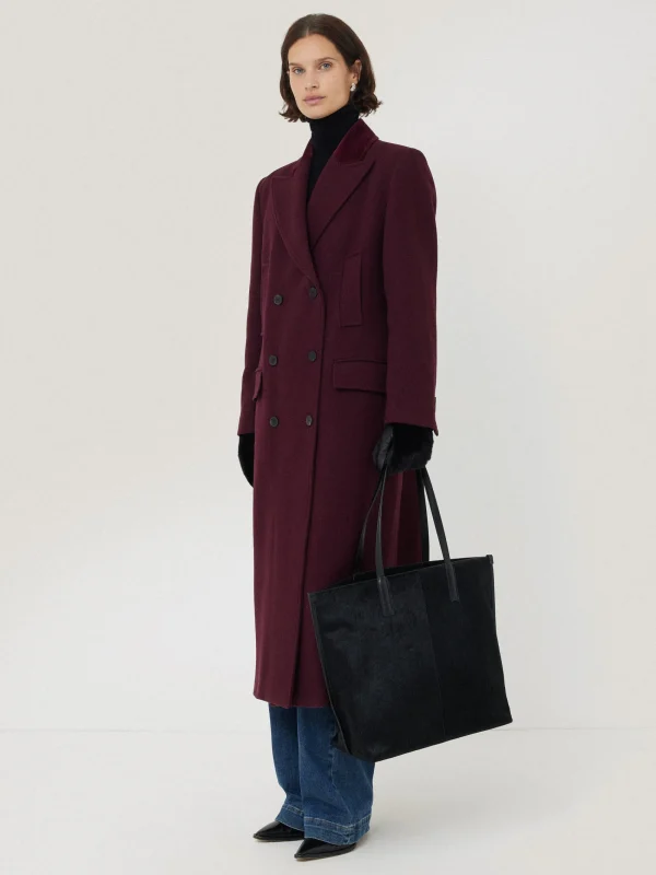 Jigsaw Faux Fur Leather Mitten