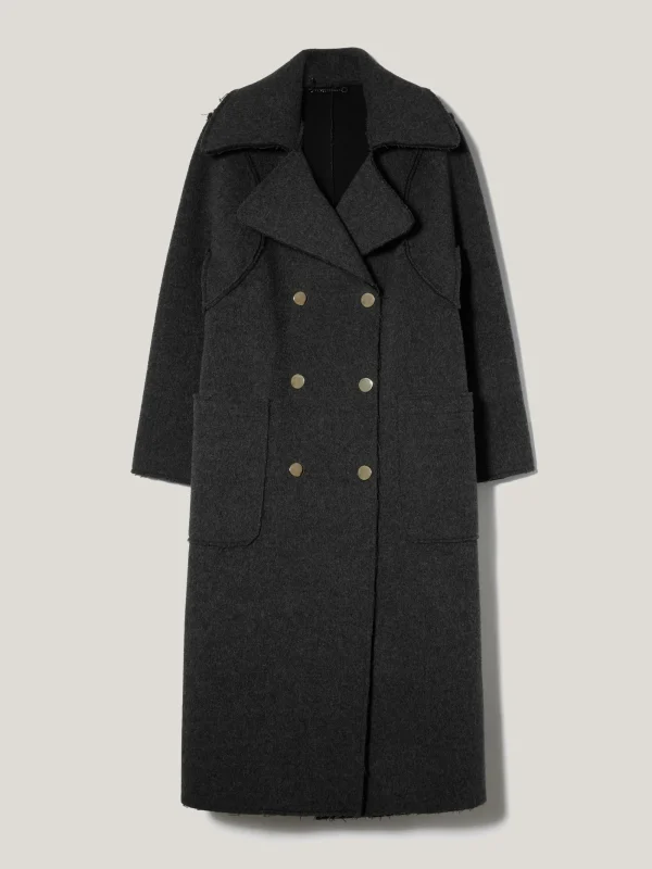Jigsaw Italian Wool Raw Edge Coat