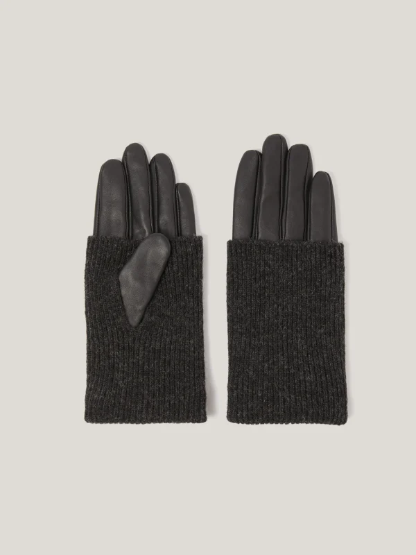 Jigsaw Knitted Leather Glove