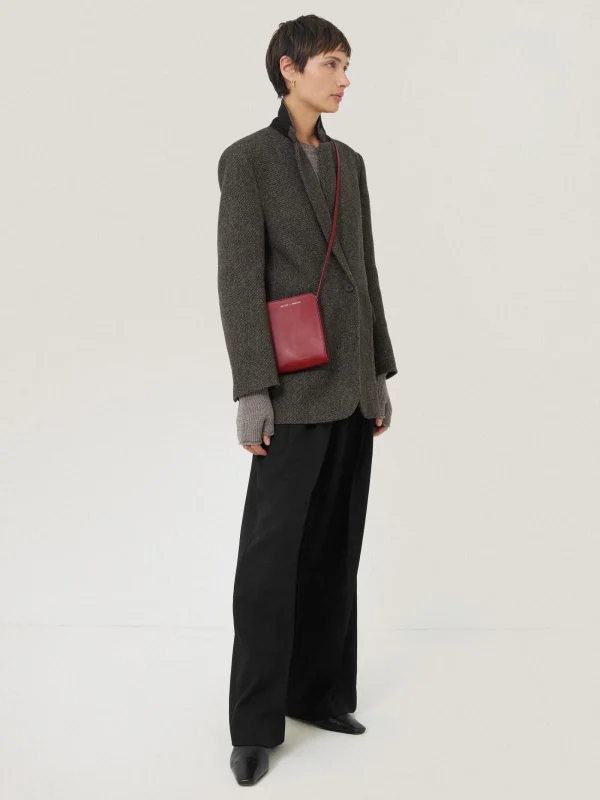 Jigsaw Leather Crossbody Phone Bag