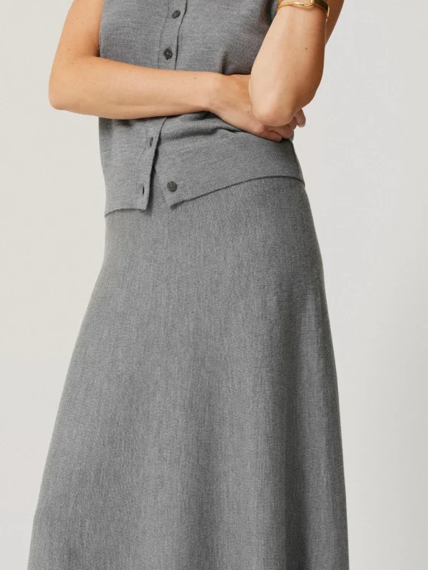 Jigsaw Merino Knitted A-line Skirt