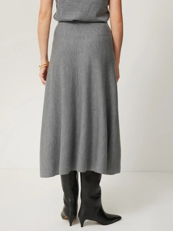 Jigsaw Merino Knitted A-line Skirt