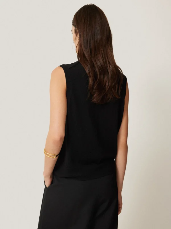 Jigsaw Merino Ruffle Waistcoat