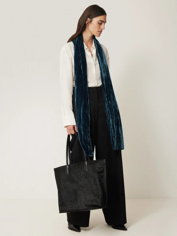 Jigsaw Plisse Velvet Scarf