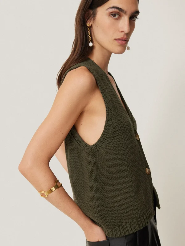 Jigsaw Pure Cotton Knitted Waistcoat