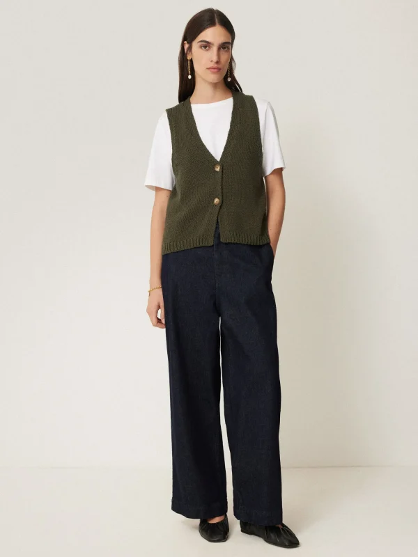 Jigsaw Pure Cotton Knitted Waistcoat