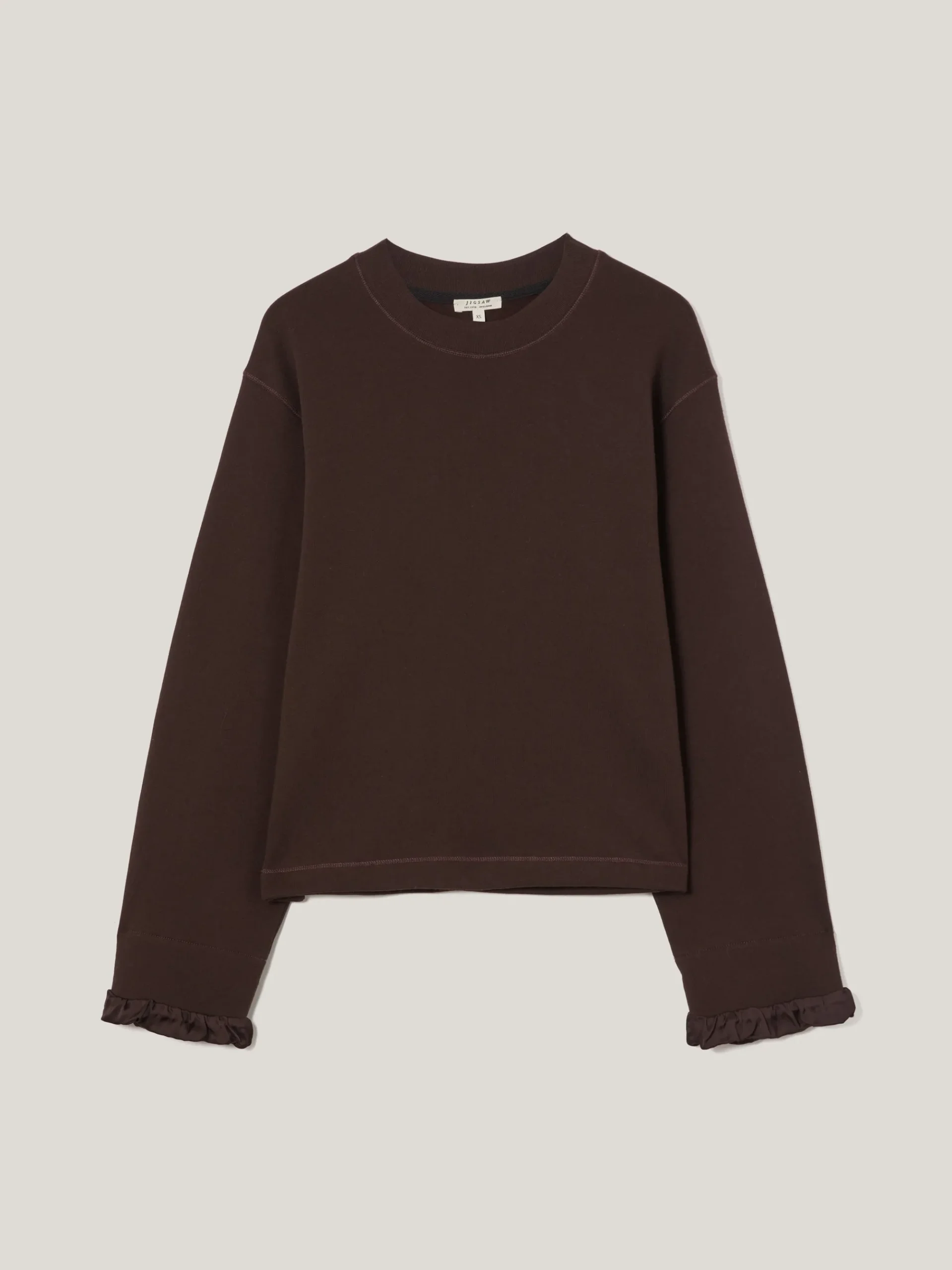 satin_cuff_jersey_sweatsh_7.webp Jigsaw Satin Cuff Jersey Sweatshirt