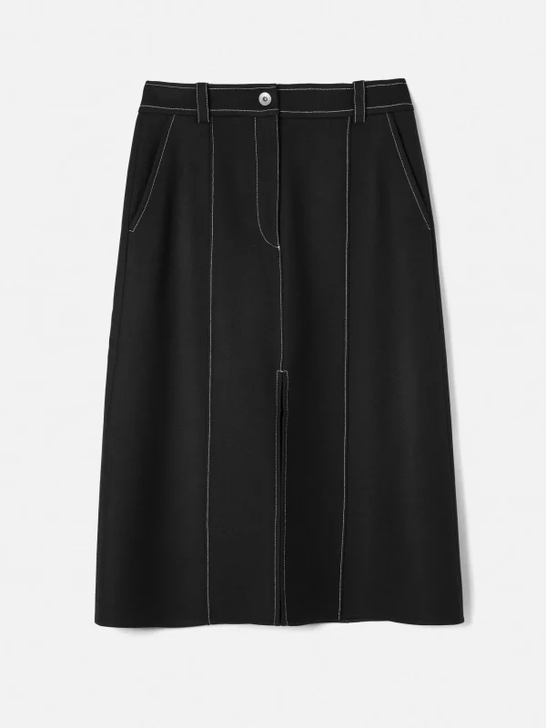 Jigsaw Seamed Detail A Line Skirt