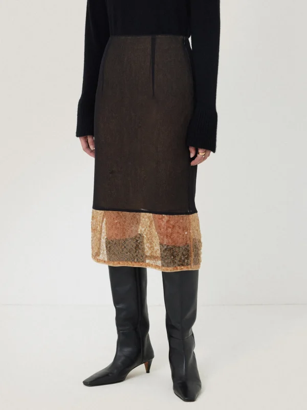 Jigsaw Sequin Mesh Skirt