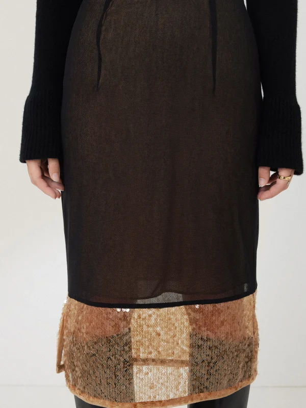 Jigsaw Sequin Mesh Skirt