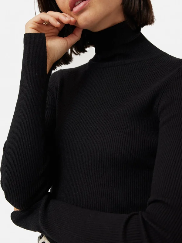 Jigsaw Slash Back Polo Neck Jumper