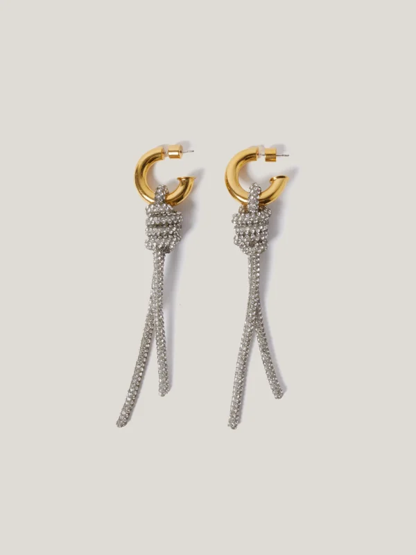 Jigsaw Sparkle Cord Earring