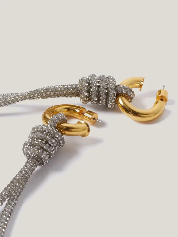 Jigsaw Sparkle Cord Earring