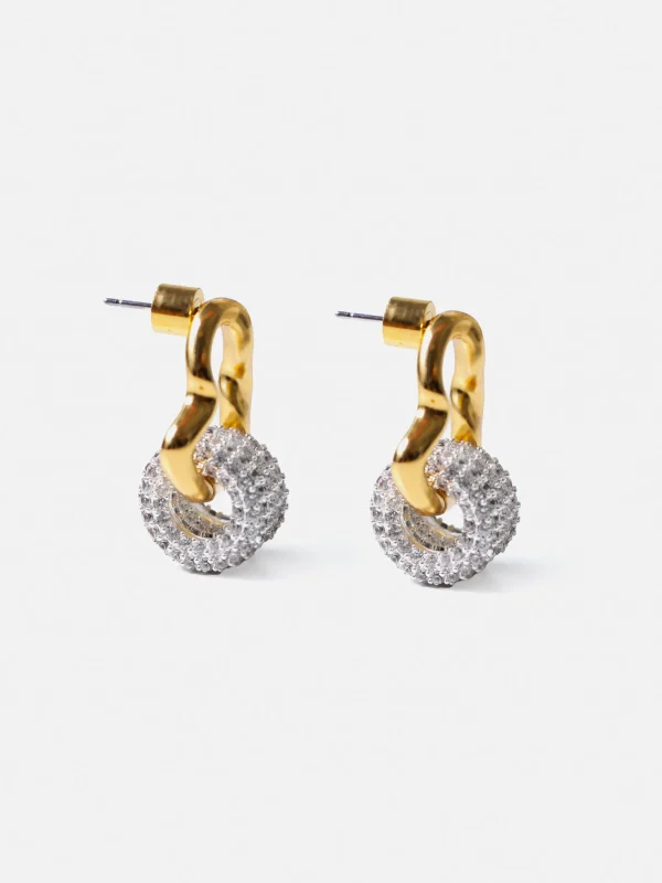 Jigsaw Sparkle Loop Earrings