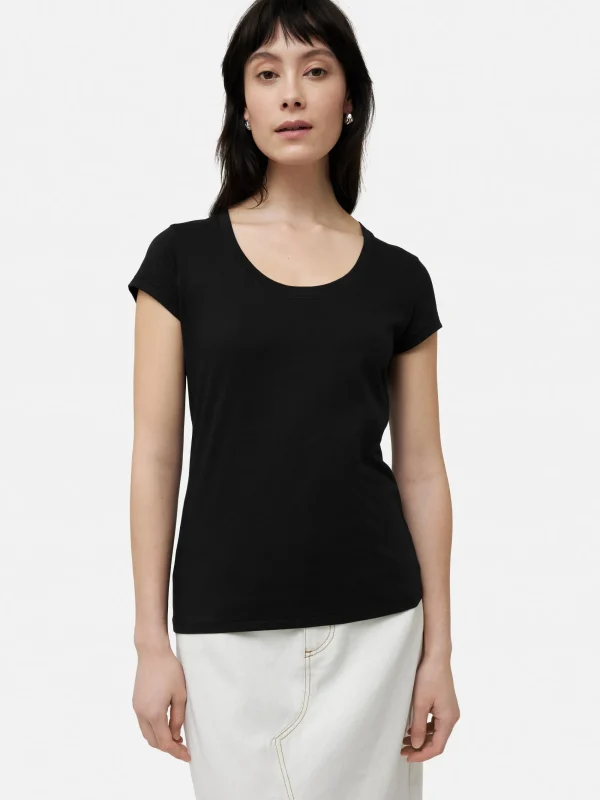 Jigsaw Supima Cotton Scoop Neck Tee