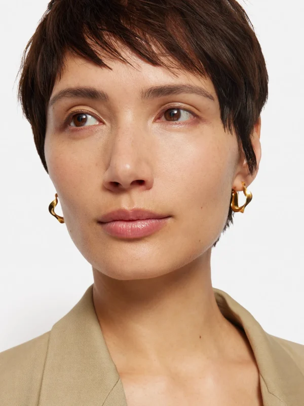 Jigsaw Twisted Hoop Earring