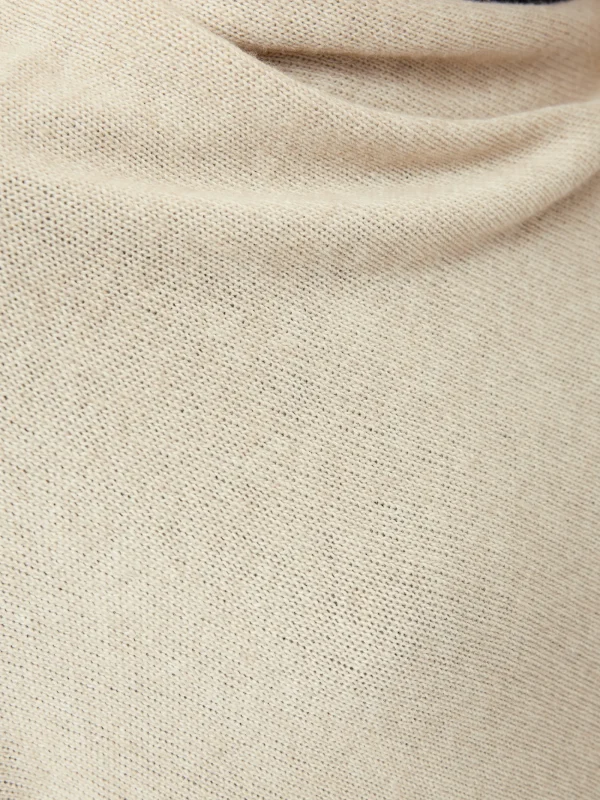 Jigsaw Wool Cashmere Blend Border Poncho