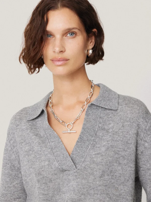 Jigsaw Wool Cashmere Blend Collar Jumper